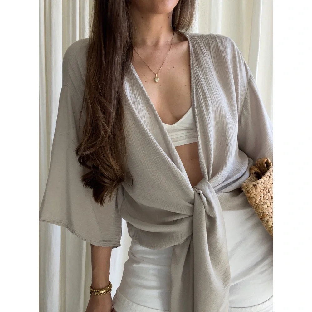 GREECE TUNIC TOP — In Sand - Picture 6 of 8